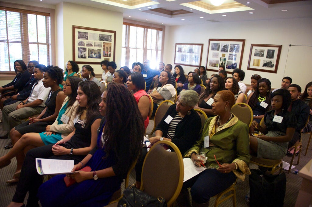 black house reception and dedication - audience is full