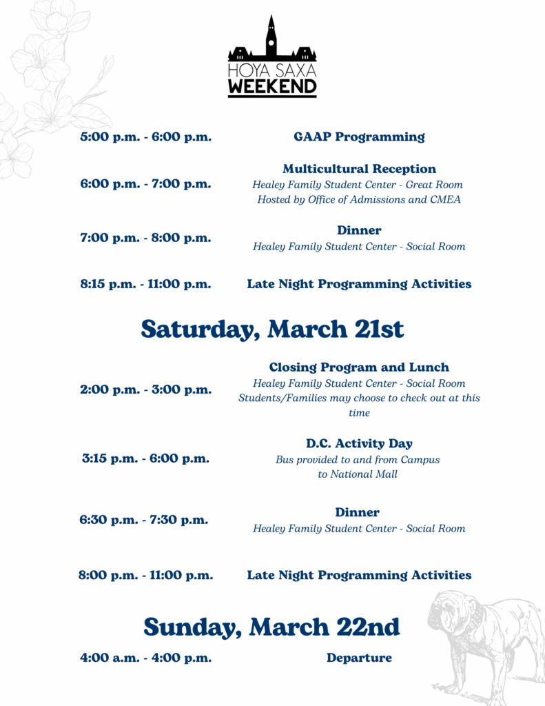 Part two of HSW early action weekend schedule